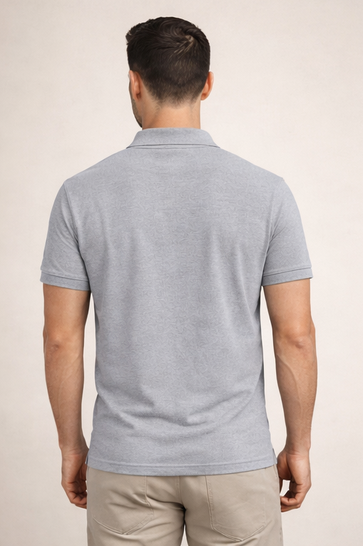 Premium Grey Malange Men’s Airtex Cotton Polo T-Shirt