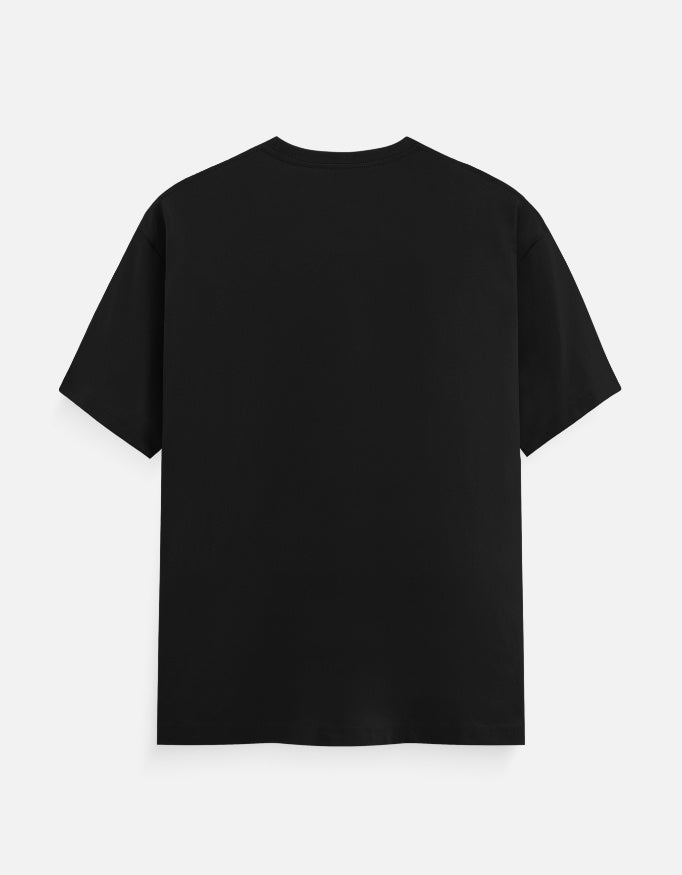 Fade-Resistant Black Unisex Classic Crew Cotton T-Shirt