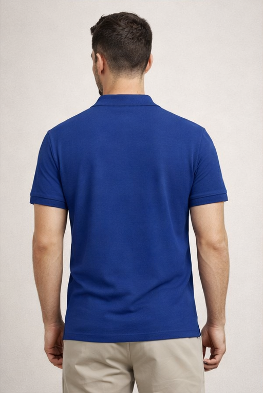 Premium Royal Blue Men’s Airtex Cotton Polo T-Shirt