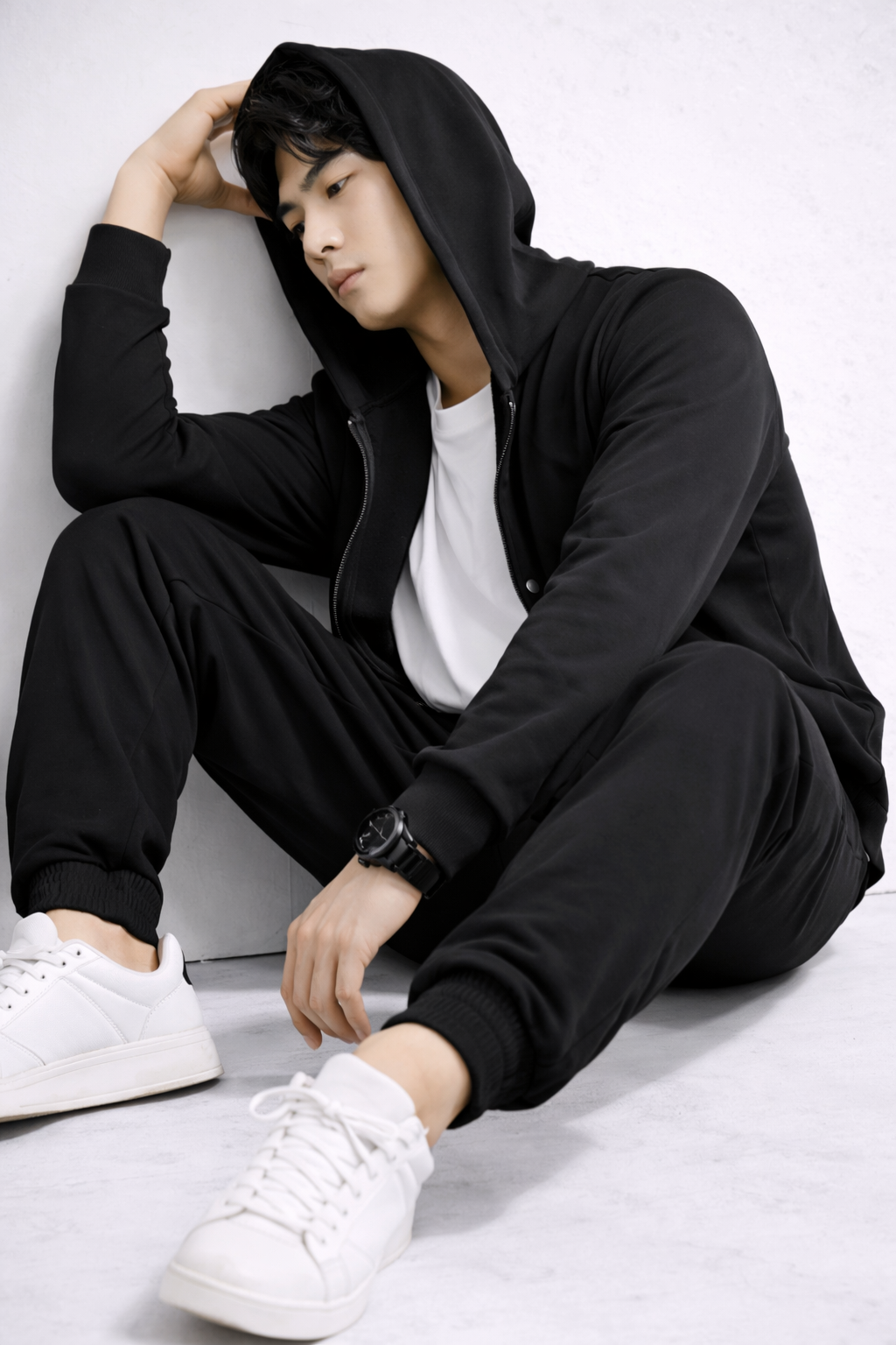 Fade-Resistant Black Men’s Comfort Joggers