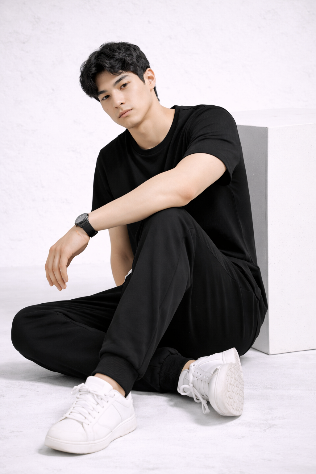 Fade-Resistant Black Men’s Comfort Joggers