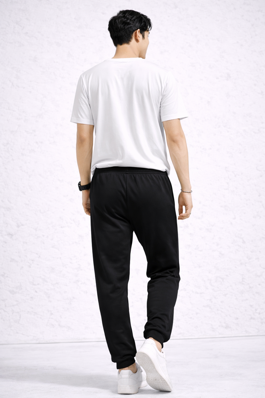 Fade-Resistant Black Men’s Comfort Joggers